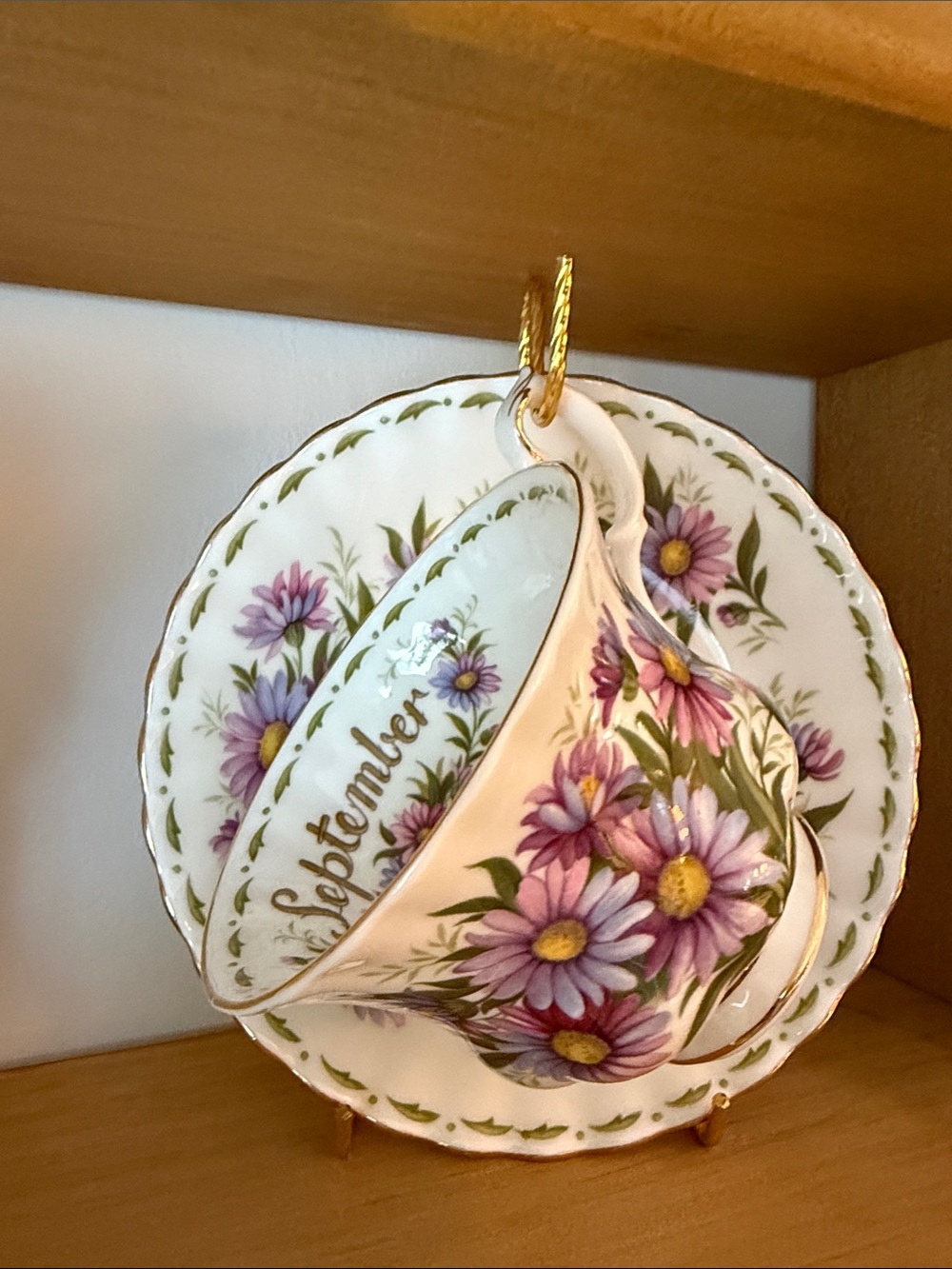 Royal Albert "Flower of the Month" September teacup and saucer set